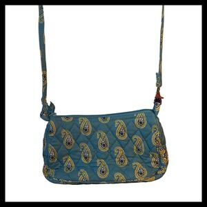 Vera Bradley Crossbody Bag  NWOT Quilted Blue Paisley Purse Shoulder Bag